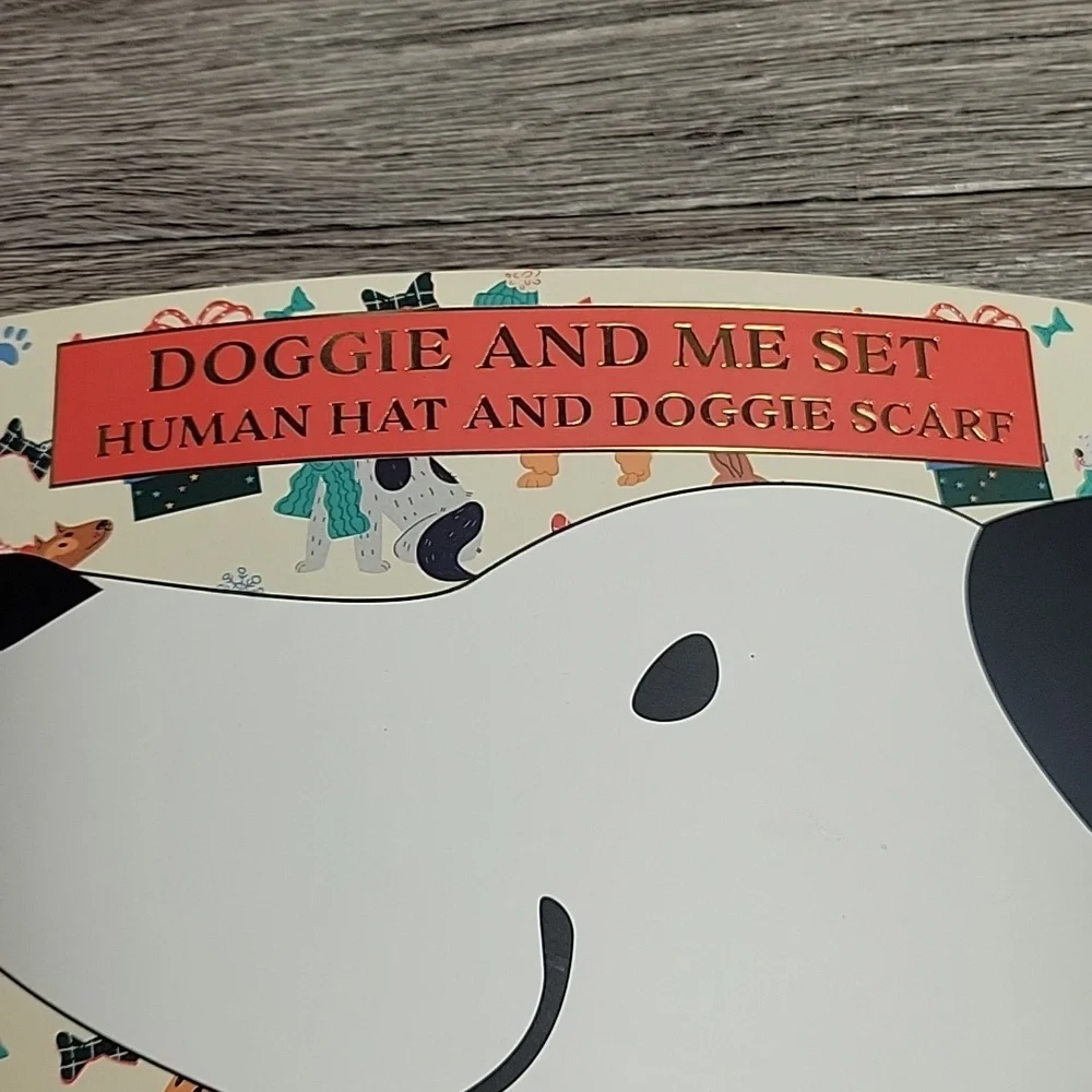 NEW Doggie & Me Human Hat & Doggie Scarf Christmas‎ Set